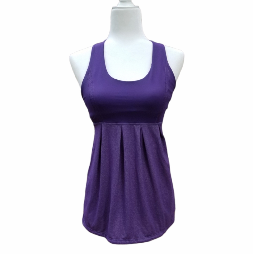 :::SOLD:::Lululemon purple workout top built in bra 6